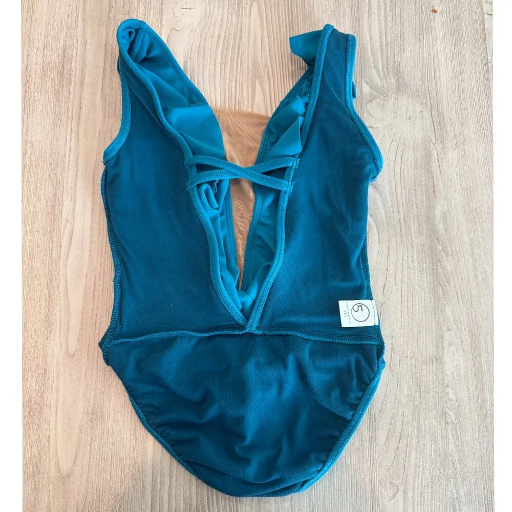 FIVE Dancewear Merci Leotard Teal YM - Picture 6 of 7